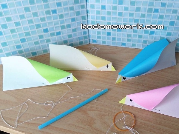 折り紙で作る手作り凧は室内用
